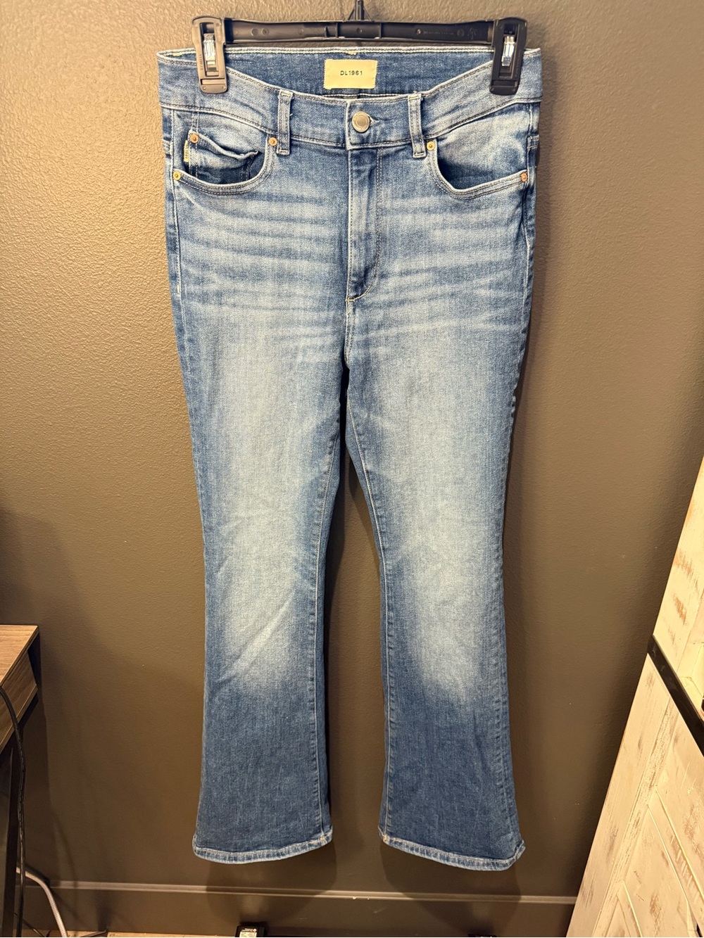 DL1961 Women’s Faded Light Blue Bootcut Jeans